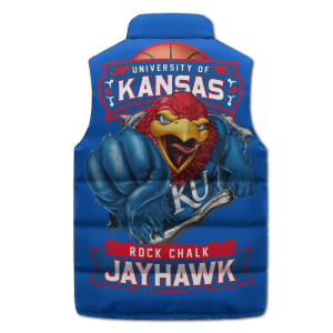 Kansas Jayhawks Puffer Sleeveless Jacket2B3 zKK8g