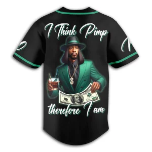 Katt Williams Customized Baseball Jersey I Think Pimp therefore I am2B3 Crlht