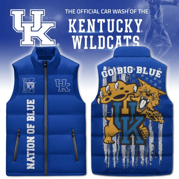 Kentucky Wildcats Puffer Sleeveless Jacket: Go Big Blue