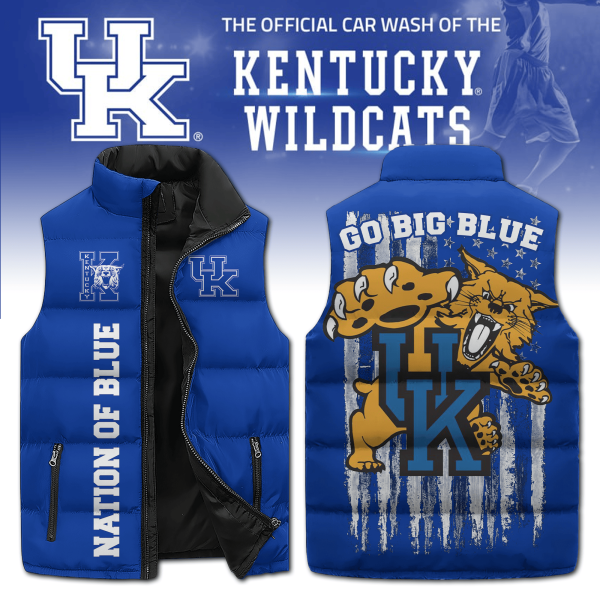 Kentucky Wildcats Puffer Sleeveless Jacket: Go Big Blue