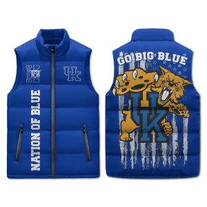 Kentucky Wildcats Puffer Sleeveless Jacket Go Big Blue2B3 ow4Bn