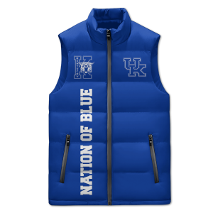 Kentucky Wildcats Puffer Sleeveless Jacket Go Big Blue2B4 4OHAC