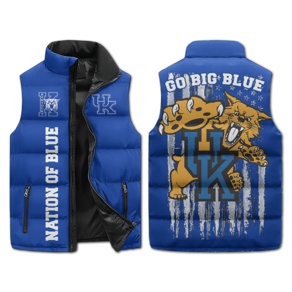 Kentucky Wildcats Puffer Sleeveless Jacket: Go Big Blue