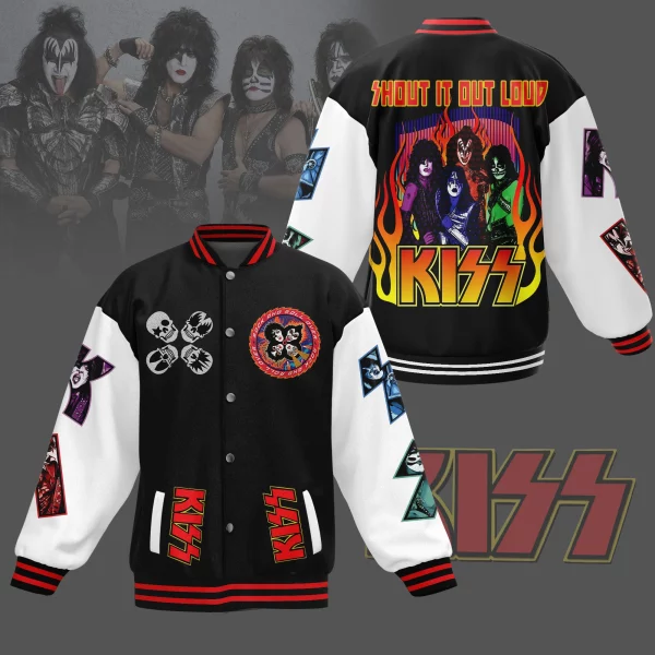 Kiss Baseball Jacket: Shout It Out Loud