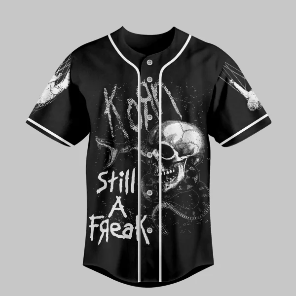 Korn Black and White Baseball Jersey