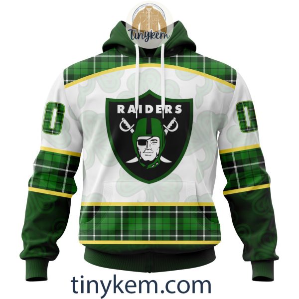 Las Vegas Raiders Shamrock Customized Hoodie, Tshirt: Gift For St Patrick Day 2024