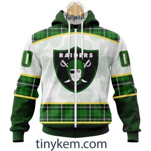 Las Vegas Raiders Shamrock Customized Hoodie, Tshirt: Gift For St Patrick Day 2024