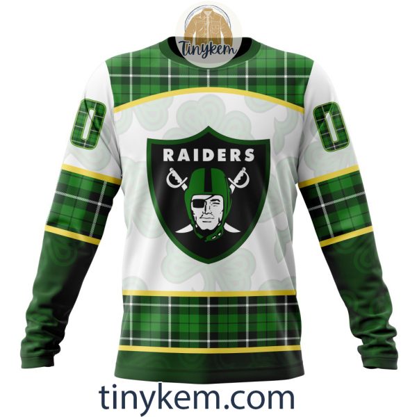 Las Vegas Raiders Shamrock Customized Hoodie, Tshirt: Gift For St Patrick Day 2024