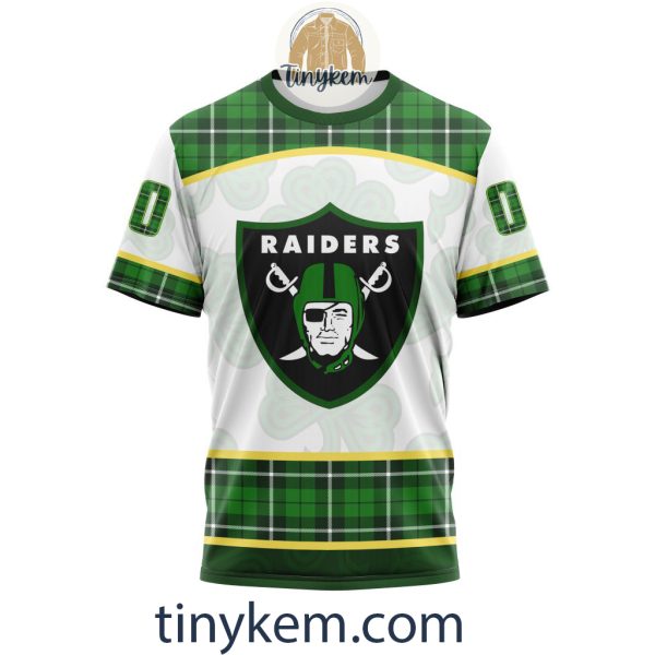 Las Vegas Raiders Shamrock Customized Hoodie, Tshirt: Gift For St Patrick Day 2024