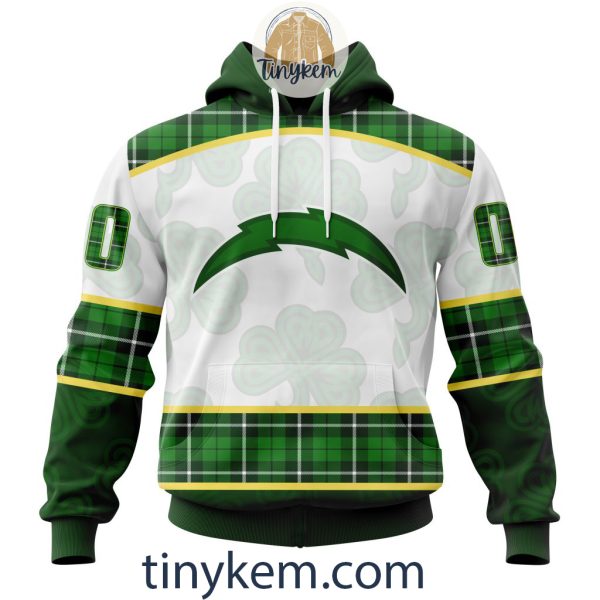 Los Angeles Chargers Shamrock Customized Hoodie, Tshirt: Gift For St Patrick Day 2024