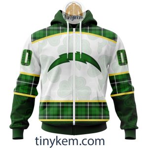 Los Angeles Chargers Shamrock Customized Hoodie, Tshirt: Gift For St Patrick Day 2024
