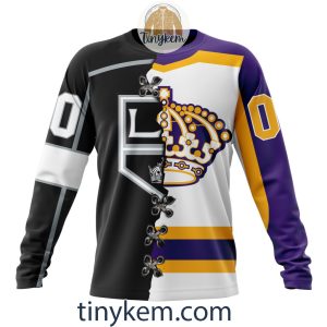 Los Angeles Kings Home Mix Reverse Retro Jersey Customized Hoodie Tshirt Sweatshirt2B4 c2SJa