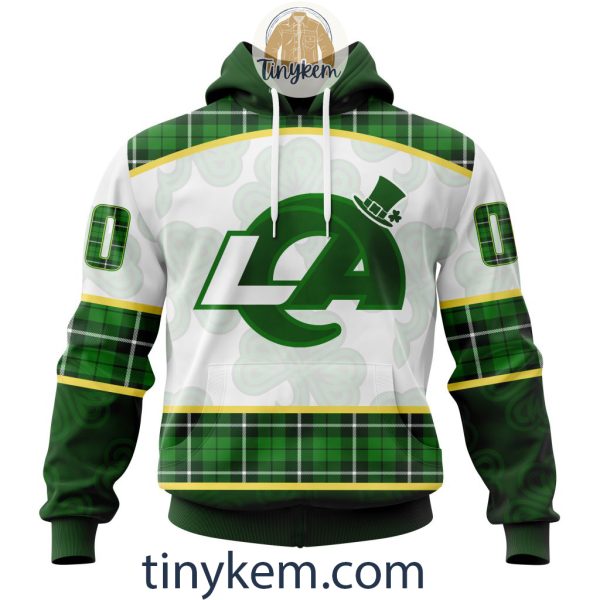 Los Angeles Rams Shamrock Customized Hoodie, Tshirt: Gift For St Patrick Day 2024