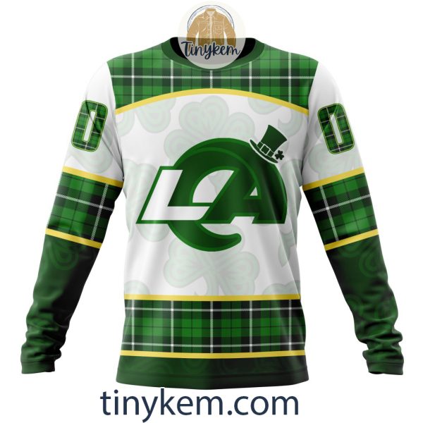 Los Angeles Rams Shamrock Customized Hoodie, Tshirt: Gift For St Patrick Day 2024