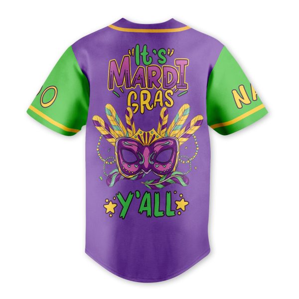 Mardi Gras Customized Baseball Jersey
