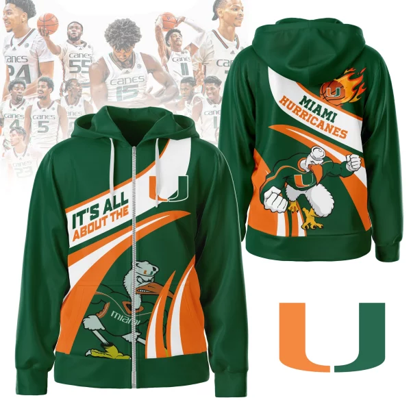 Miami Hurricanes Zipper Hoodie