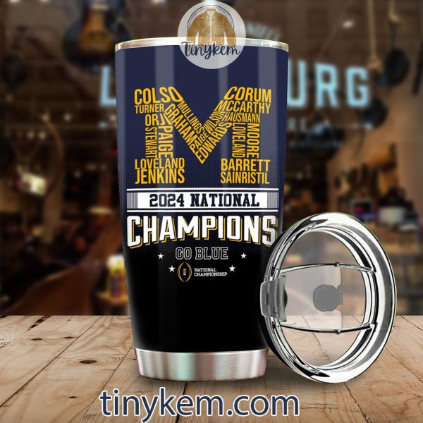Michigan Football NCAA Champions 2024 20Oz Tumbler