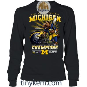 Michigan Mascot 2024 College Football Champions Tshirt2B4 Wwyzl