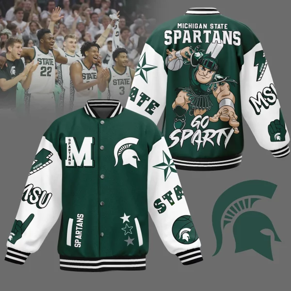 Michigan State Spartans Baseball Jacket: Go Sparty