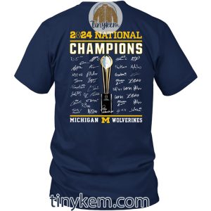 Michigan Wolverines 2024 National Champions Shirt Two Sides Printed2B4 Lk2t6