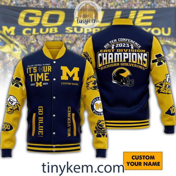 Michigan Wolverines Customized Baseball Jacket: College Football Champions 2024