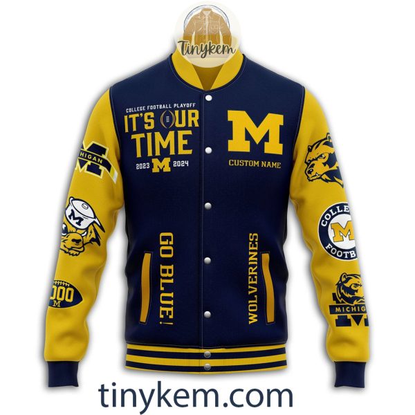 Michigan Wolverines Customized Baseball Jacket: College Football Champions 2024