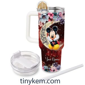 Mickey Customized 40 Oz Tumbler: I Love You To The Moon and Back