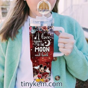 Mickey Customized 40 Oz Tumbler I Love You To The Moon and Back 2B5 Xdf2e