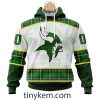 New England Patriots Shamrock Customized Hoodie, Tshirt: Gift For St Patrick Day 2024