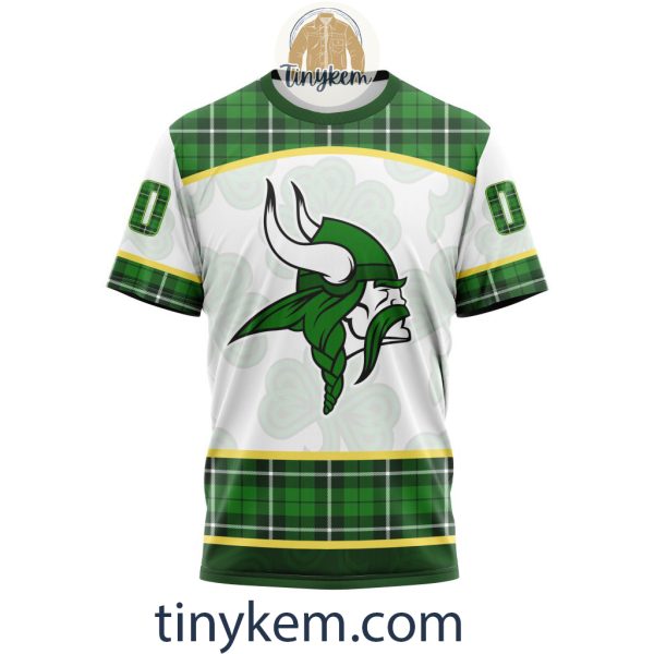 Minnesota Vikings Shamrock Customized Hoodie, Tshirt: Gift For St Patrick Day 2024