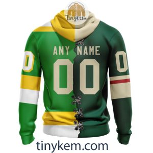 Minnesota Wild Home Mix Reverse Retro Jersey Customized Hoodie Tshirt Sweatshirt2B3 mq3Kr