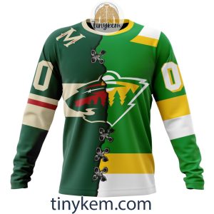 Minnesota Wild Home Mix Reverse Retro Jersey Customized Hoodie Tshirt Sweatshirt2B4 QdsJ5