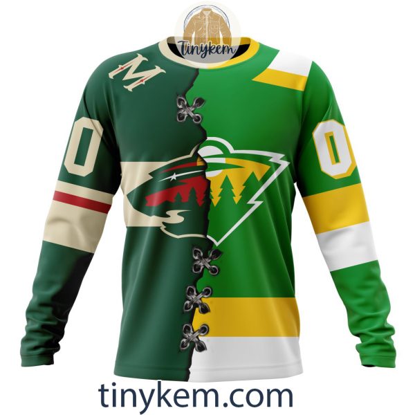 Minnesota Wild Home Mix Reverse Retro Jersey Customized Hoodie, Tshirt, Sweatshirt