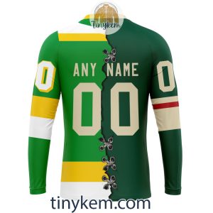 Minnesota Wild Home Mix Reverse Retro Jersey Customized Hoodie Tshirt Sweatshirt2B5 btSej