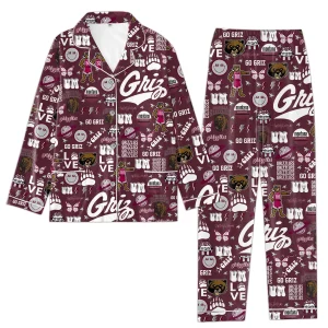 Montana Grizzlies Basketball Icons Bundle Pajamas Set2B2 DHCSc