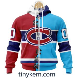 Montreal Canadiens Home Mix Reverse Retro Jersey Customized Hoodie Tshirt Sweatshirt2B2 XbPWX