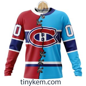 Montreal Canadiens Home Mix Reverse Retro Jersey Customized Hoodie Tshirt Sweatshirt2B4 JkNzO
