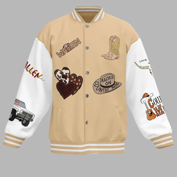 Morgan Wallen Baseball Jacket: I’m Dodging Potholes In My Sunburnt Silverado