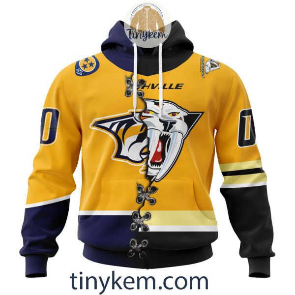 Nashville Predators Home Mix Reverse Retro Jersey Customized Hoodie, Tshirt, Sweatshirt