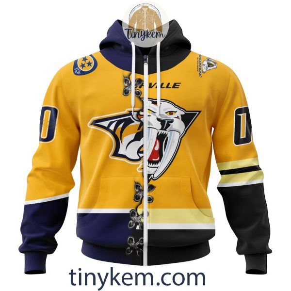 Nashville Predators Home Mix Reverse Retro Jersey Customized Hoodie, Tshirt, Sweatshirt