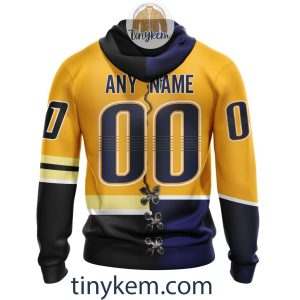 Nashville Predators Home Mix Reverse Retro Jersey Customized Hoodie Tshirt Sweatshirt2B3 KIvUB