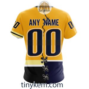 Nashville Predators Home Mix Reverse Retro Jersey Customized Hoodie Tshirt Sweatshirt2B7 KzmUp