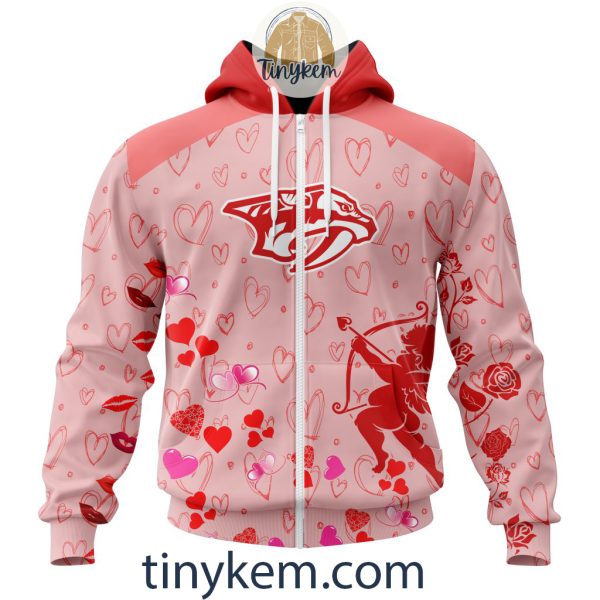 Nashville Predators Valentine Customized Hoodie, Tshirt, Sweatshirt