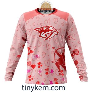 Nashville Predators Valentine Hoodie Tshirt Sweatshirt2B4 F0a1N
