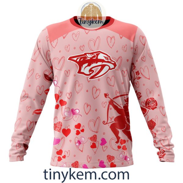 Nashville Predators Valentine Customized Hoodie, Tshirt, Sweatshirt