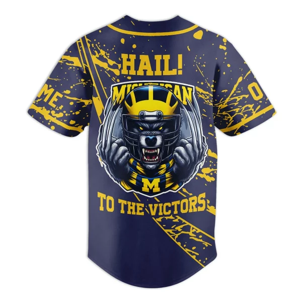 National Champions 2024 Customized Baseball Jersey: Gift For Michigan Wolverines Fans