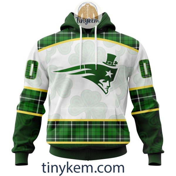 New England Patriots Shamrock Customized Hoodie, Tshirt: Gift For St Patrick Day 2024