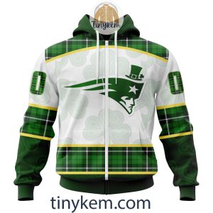 New England Patriots Shamrock Customized Hoodie2C Tshirt Gift For St Patrick Day 20242B2 Bxp35