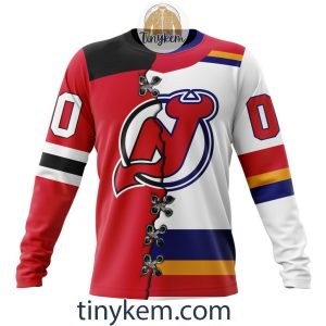 New Jersey Devils Home Mix Reverse Retro Jersey Customized Hoodie Tshirt Sweatshirt2B4 Gh5Mq