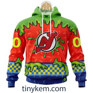 New Jersey Devils Customized Hoodie, Tshirt With White Winter Hunting Camo Design